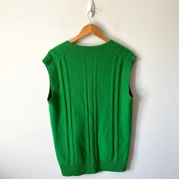 Aritzia Sunday Best Winston Wool Blend Sweater Vest Green Size Small - Picture 6 of 8